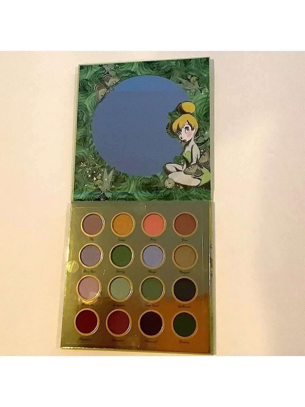 Disney Tinker Bell 16 Color Eyeshadow Palette With Mirror New